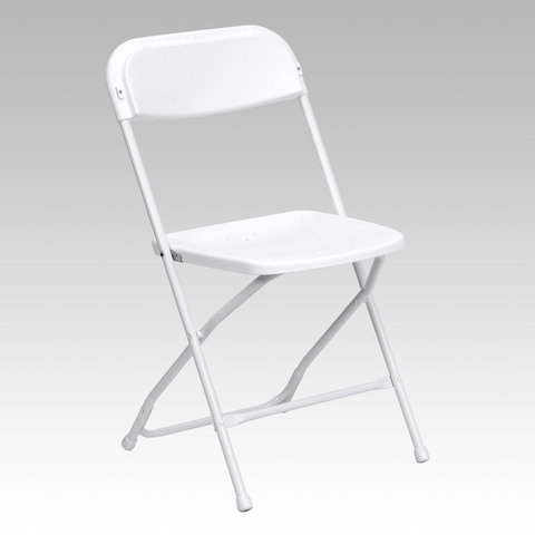 White Plastic Folding Chair White Plastic Folding Chair